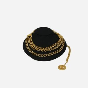 Pre-owned Chanel Triple Gold Chain Belt